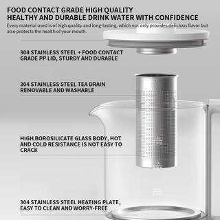 Xiaomi MIJIA Nồi sức khỏe đa chức năng Ấm đun nước điện N1 Thiết bị gia dụng 800W 304 Bảo quản nhiệt bằng thép không gỉ