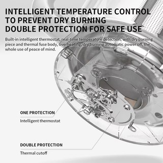 Xiaomi MIJIA Nồi sức khỏe đa chức năng Ấm đun nước điện N1 Thiết bị gia dụng 800W 304 Bảo quản nhiệt bằng thép không gỉ