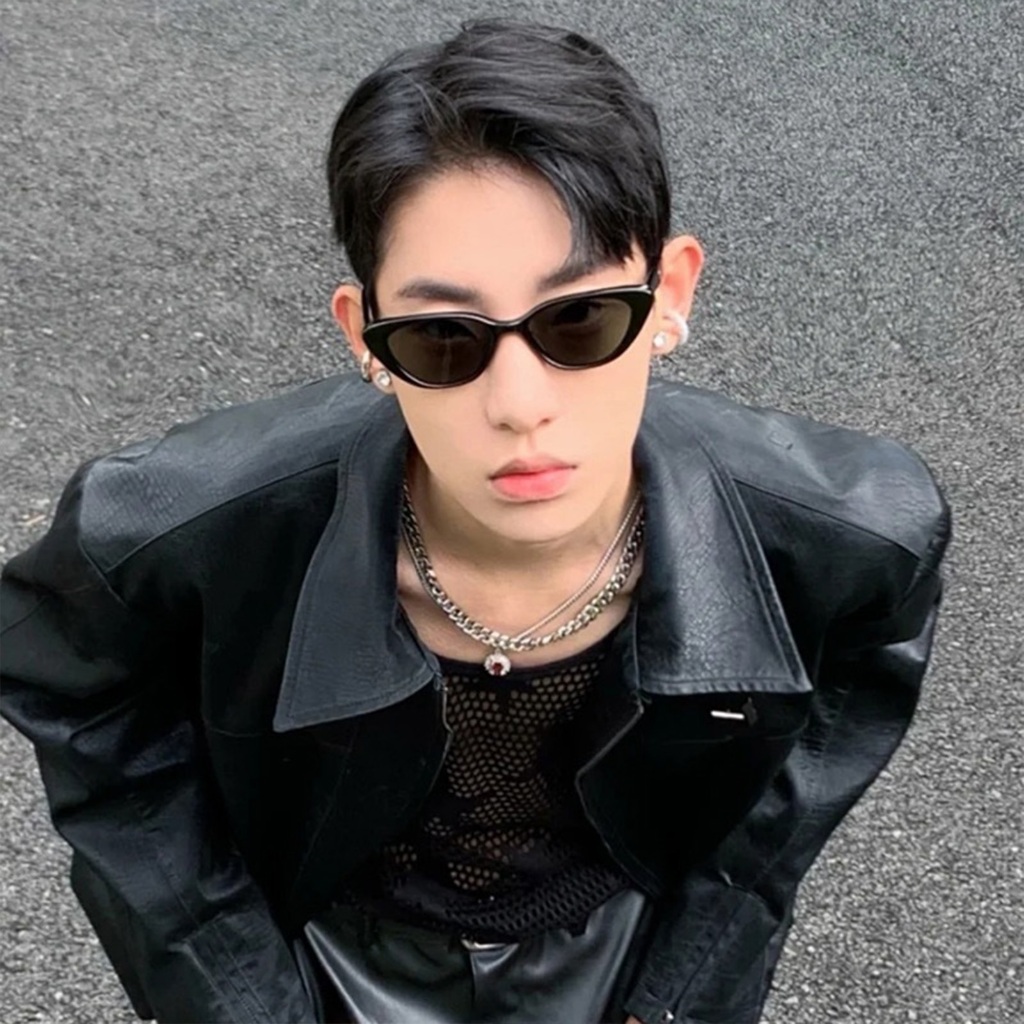 Kính râm Khung mắt mèo UV400 Ống kính bảo vệ 6 màu có sẵn Y2K Thời trang Hip Hop Retro Unisex