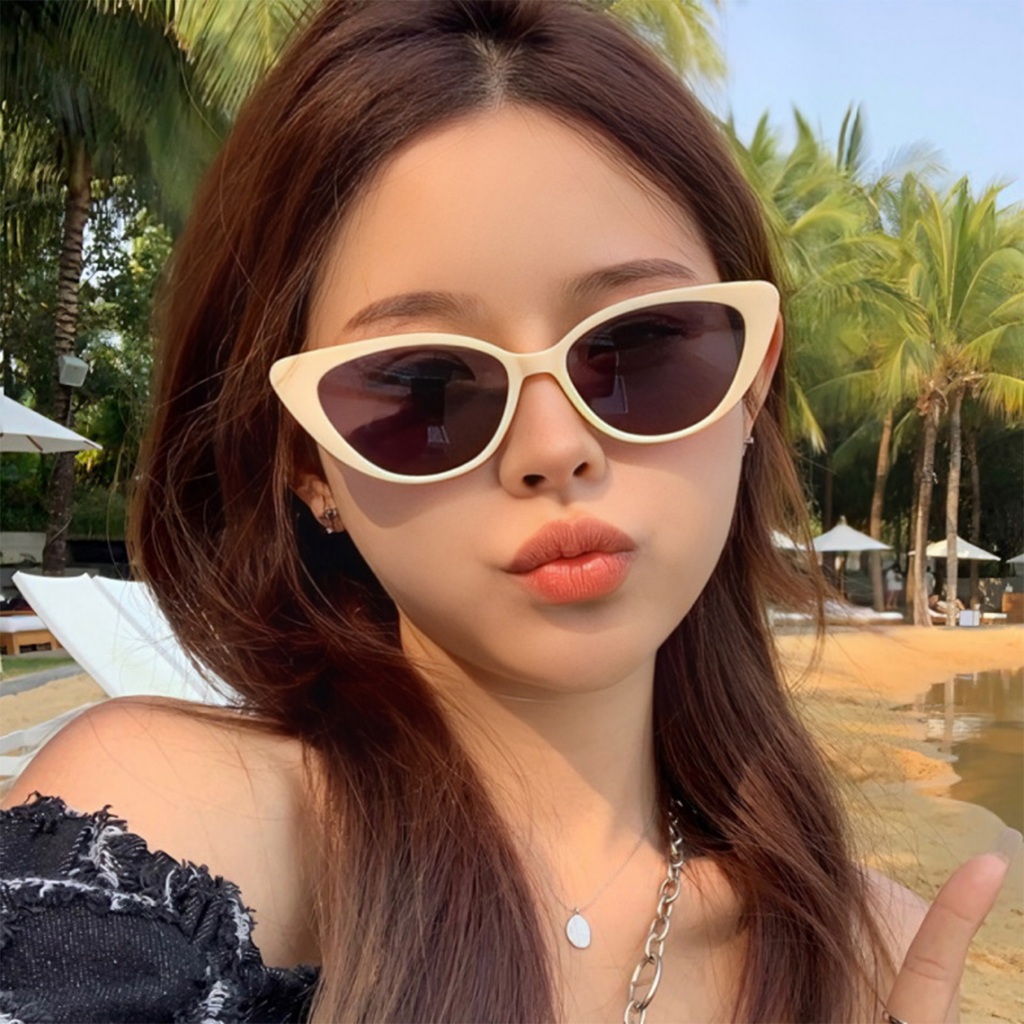 Kính râm Khung mắt mèo UV400 Ống kính bảo vệ 6 màu có sẵn Y2K Thời trang Hip Hop Retro Unisex