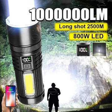 Đèn pin LED công suất cao Đèn pin di động Đèn pin sạc Đèn pin chống nước Đèn pin siêu nhẹ Đèn lồng ngoài trời Đèn cắm trại cob Đèn làm việc Đèn pin khẩn cấp