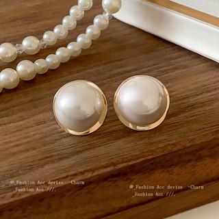 Bông Tai Kim Ngọt Trai Tròn Hình Học Cao Cấp, Phong CáchVintage Thời Trang Pháp, Cho Nữ