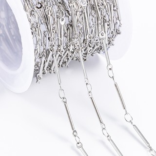 Thép không gỉ Kết Nối Thanh Dây Xích Thanh Dài Dây Chuyền Trang Sức Tự Làm Vòng Cổ Vòng Tay Phụ Kiện Tua Rua Dây Xích
