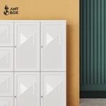 Tủ Quần Áo Màu Trắng ANTBOX 6-15 Ngăn 1-3 Móc Cần Lắp Đặt Khung Liền Khối Nhà Lưu Trữ Ổn Định Mạnh Mẽ Công Suất Cao Minh Bạch Và Có Thể Nhìn Thấy — ảnh 6