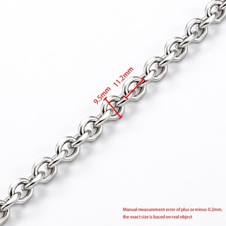 Thép không gỉ lớn 9,5mm Dây chuyền dày hình bầu dục Dây chuyền trang sức tự làm Vòng cổ Vòng tay Phụ kiện