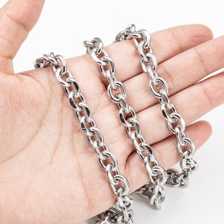 Thép không gỉ lớn 9,5mm Dây chuyền dày hình bầu dục Dây chuyền trang sức tự làm Vòng cổ Vòng tay Phụ kiện