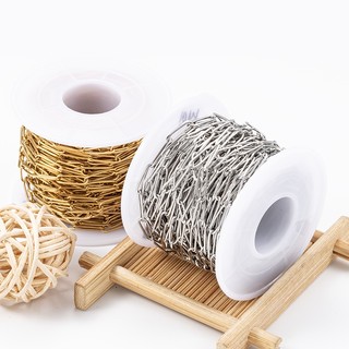 Thép không gỉ 18k Vàng Hình Bầu Dục Đóng Chữ Thập Dây Chuyền Trang Sức Tự Làm Vòng Cổ Vòng Tay Phụ Kiện