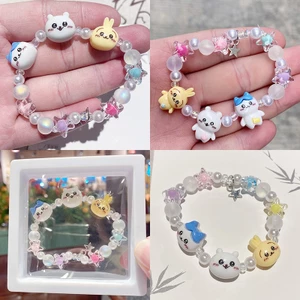 Vòng Tay Chiikawa Hoạt Hình Dễ Thương Chiikawa Hachiware Usagi Ngôi Sao Vòng Tay Bé Gái Dây Xích Vòng Tay Hạt Trang Sức Cặp Đôi Vòng Tay