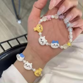 Vòng Tay Chiikawa Hoạt Hình Dễ Thương Chiikawa Hachiware Usagi Ngôi Sao Vòng Tay Bé Gái Dây Xích Vòng Tay Hạt Trang Sức Cặp Đôi Vòng Tay