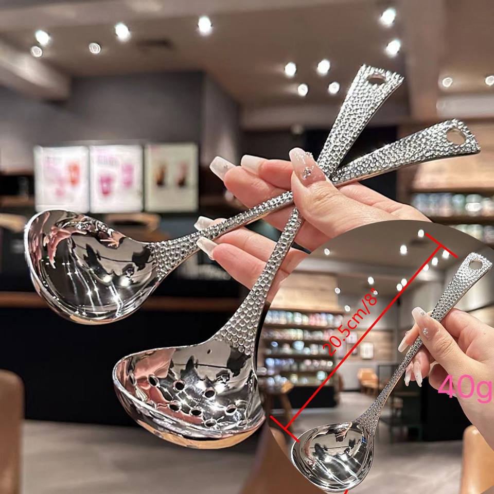 N2hao Ngọc Trai Tay Cầm Thìa Inox Khuấy Thìa Kem Bánh Món Tráng Miệng Thìa Thanh Phụ Kiện Nhà Bếp Đảng Dao Kéo Tiện Ích n