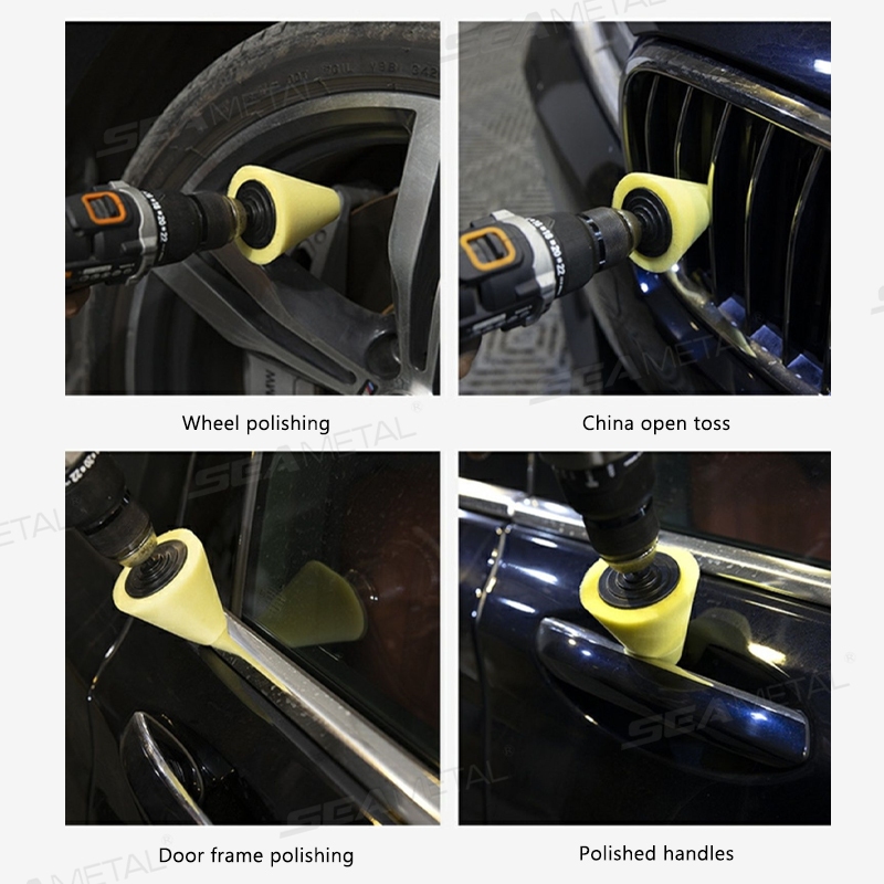 Bàn chải rửa xe SEAMETAL bàn chải làm sạch bánh xe Bàn chải bánh xe sợi nhỏ cọ chà rửa chi tiết ngóc ngách xe máy ô tô