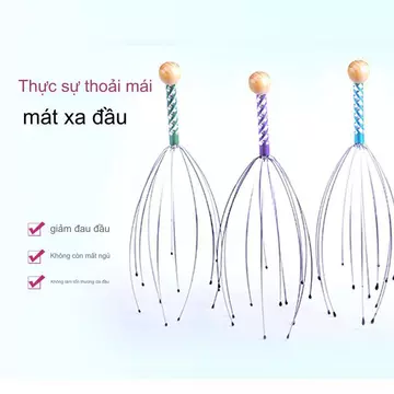 Đầu Máy Mát Xa Da Đầu Cổ Da Đầu Massage Cầm Tay Massage Bạch Tuộc Thiết Bị Giải Phóng Căng Thẳng Thư Giãn Dụng Cụ Thiết Bị Máy Mát Xa Toàn Thân Dụng Cụ Massage