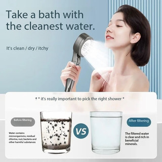 Đầu vòi hoa sen áp lực Đầu vòi hoa sen siêu lọc Ổ cắm nước ba tốc độ áp lực