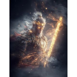 MOZI✨40 * 50cm / 30 * 40cm černý mýtus wukong tranh tô màu theo số tranh số hóa bộ tô màu theo sốThần thoại đen Goku tự làm Tranh sơn dầu kỹ thuật số Vẽ tay Tranh vẽ tay Quà tặng sinh nhật Tranh tô màu Tranh làm đầy Tranh Acrylic Tranh trang trí