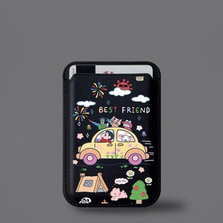Hộp đựng thẻ ví du lịch lái xe Crayon Shin-chan dễ thương cho iPhone 15pro 15promax 14 14promax 14pro 16 16 plus 16 Pro Max