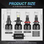 Maxgtrs 2x H4 Hi / Lo H7 Ống Kính Máy Chiếu Bi-Led H11 9005 HB3 9006 HB4 Bóng Đèn Pha Ô Tô Canbus Lampada 6000K Đèn Sương Mù Mini 12V LHD RHD — ảnh 2