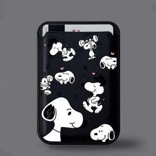 Giá đỡ thẻ ví họa tiết chó Snoopy toàn màn hình cho iPhone 15pro 15promax 14 14promax 14pro 16 16 plus 16 Pro Max