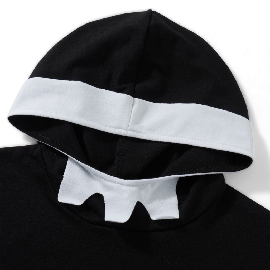 5-7 Tuổi Trẻ Em Bé Trai / Bé Gái Halloween Người Vô Diện Ma Cosplay Trang Phục Dài Tay Có Mũ Trùm Đầu Mũi Đen