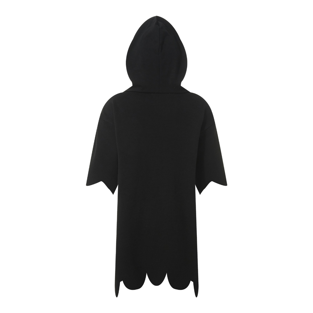 5-7 Tuổi Trẻ Em Bé Trai / Bé Gái Halloween Người Vô Diện Ma Cosplay Trang Phục Dài Tay Có Mũ Trùm Đầu Mũi Đen