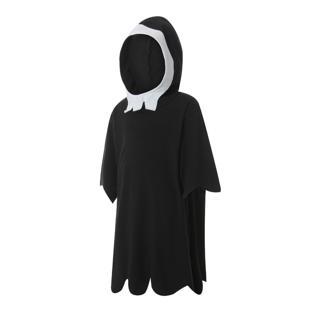 5-7 Tuổi Trẻ Em Bé Trai / Bé Gái Halloween Người Vô Diện Ma Cosplay Trang Phục Dài Tay Có Mũ Trùm Đầu Mũi Đen