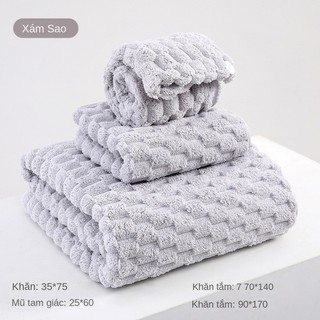 Khăn Tắm Siêu Thấm Hút Nước Khăn Mặt Sợi Cuộn To, Chất Liệu Cao Cấp Không Rụng Lông Super absorbent bath towel【Chiosala12】
