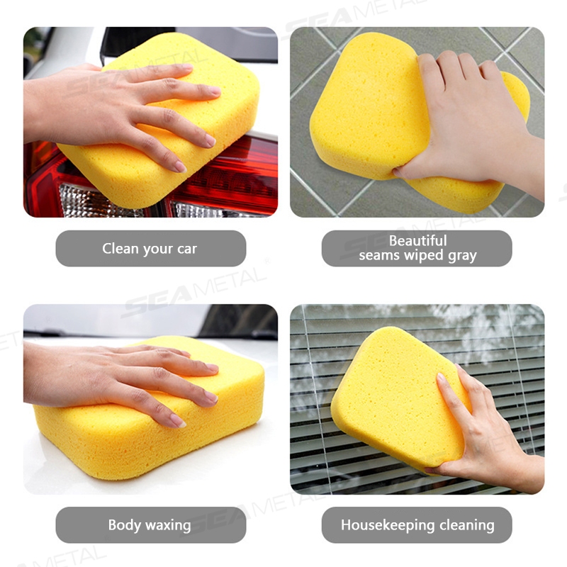 miếng bọt biển rửa xe SEAMETAL Rửa Xe Xốp Ô Tô Lớn Lau Nước Thấm Hút Dày Tổ Ong Bọt Biển Khối