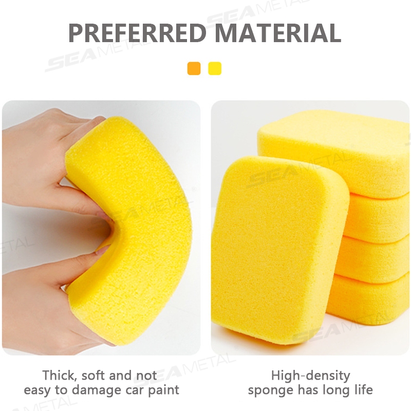 miếng bọt biển rửa xe SEAMETAL Rửa Xe Xốp Ô Tô Lớn Lau Nước Thấm Hút Dày Tổ Ong Bọt Biển Khối
