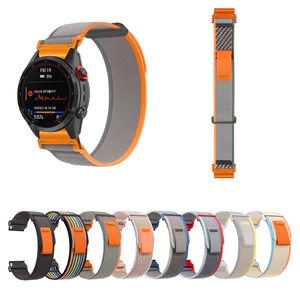 Dây đeo vòng dệt 22mm 26mm cho đồng hồ Garmin Fenix 7 6 5 7X 6X 5X thể thao hai mảnh đường kính hoang dã vòng dây đeo có thể tháo rời nhanh chóng