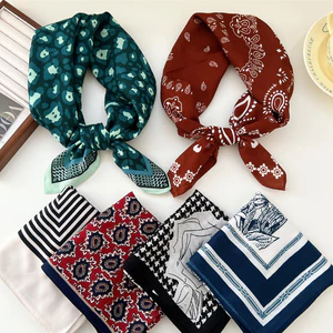 65 Hoa Điều Tính Khí Thời Trang Vải Lanh Cotton Khăn Vuông Nhỏ Khăn Trang Trí Chuyên Nghiệp Khăn