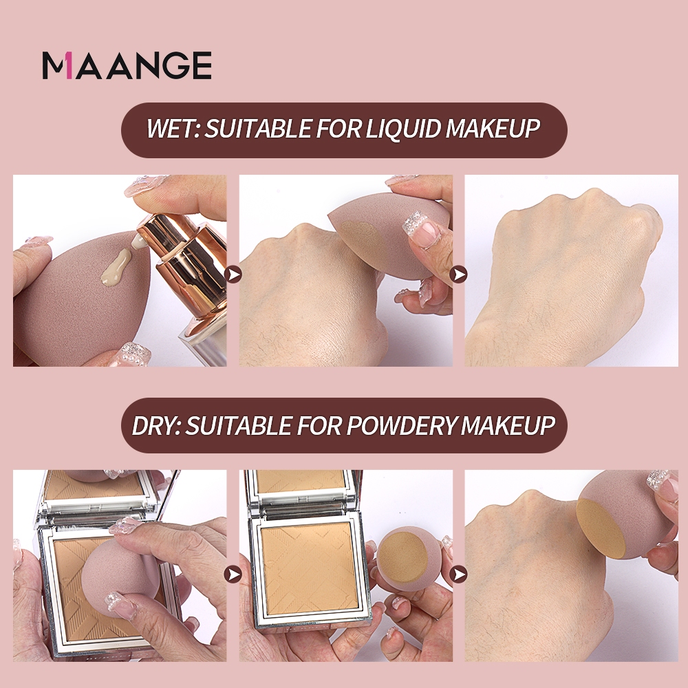 Mút Trang Điểm MAANGE Kèm Hộp Đựng Mút Xốp Trang Điểm M5853