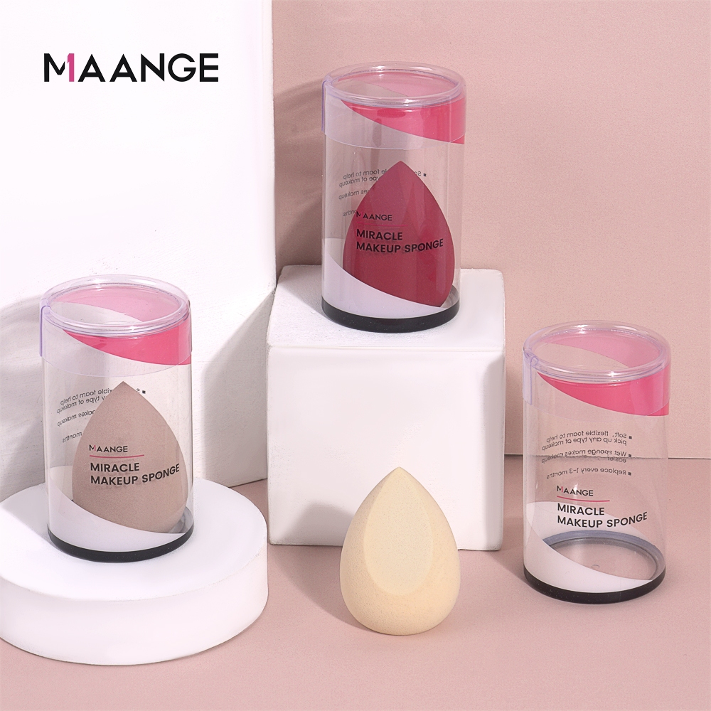 Mút Trang Điểm MAANGE Kèm Hộp Đựng Mút Xốp Trang Điểm M5853