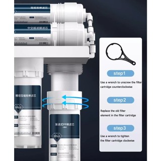 watfac Máy lọc nước sáu tầng nhà bếp không có điện {phụ kiện miễn phí}