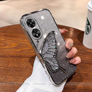 Ốp Lưng Cho oppo reno 8t 4G reno 8t 5G Mạ Điện Lấp Lánh Vỏ Điện Thoại Silicon Thẩm Mỹ Miếng Dán Bướm TPU Mềm