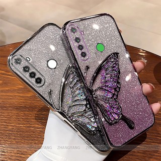 Ốp Lưng Cho Realme 5 5i 5s 6i c3 5 Pro Mạ Điện Lấp Lánh Vỏ Điện Thoại Silicon Thẩm Mỹ Miếng Dán Bướm TPU Mềm