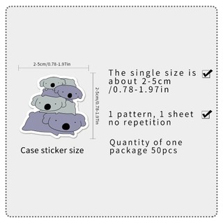 Bộ 50 Kawaii Jenga Động Vật Dán DIY Ván Trượt Tủ Lạnh Laptop Chống Thấm Nước Hoạt Hình Kid Đồ Chơi Miếng Dán