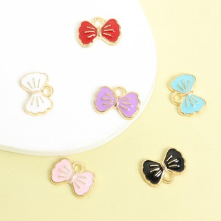 20 Chiếc Dễ Thương Nơ Nhỏ Gọn Thắt Nơ Men Quyến Rũ, Nhiều Màu Sắc Nơ Hình Mặt Dây Hợp Kim Phù Hợp Với Vòng Cổ Thời Trang DIY Vòng Tay Bông Tai, Trang Trí Tóc Trang Trí Quần Áo Phụ Kiện Ngọt Ngào Đơn Giản