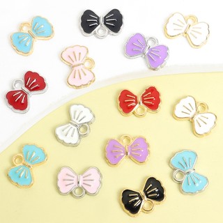 20 Chiếc Dễ Thương Nơ Nhỏ Gọn Thắt Nơ Men Quyến Rũ, Nhiều Màu Sắc Nơ Hình Mặt Dây Hợp Kim Phù Hợp Với Vòng Cổ Thời Trang DIY Vòng Tay Bông Tai, Trang Trí Tóc Trang Trí Quần Áo Phụ Kiện Ngọt Ngào Đơn Giản