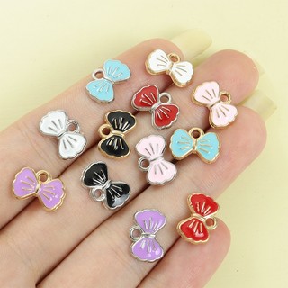 20 Chiếc Dễ Thương Nơ Nhỏ Gọn Thắt Nơ Men Quyến Rũ, Nhiều Màu Sắc Nơ Hình Mặt Dây Hợp Kim Phù Hợp Với Vòng Cổ Thời Trang DIY Vòng Tay Bông Tai, Trang Trí Tóc Trang Trí Quần Áo Phụ Kiện Ngọt Ngào Đơn Giản