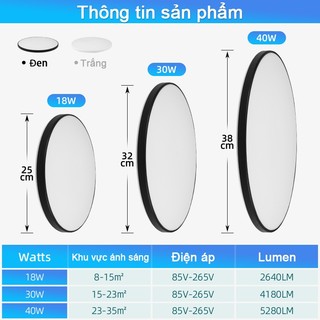 Đèn LED Ốp Trần Tròn 18w 30w 50w đèn led âm trần Mỏng Phòng Khách Phòng Ngủ Nhà Bếp Trang Trí Nhà Cửa