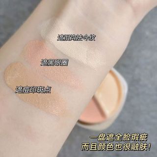Kem Che Khuyết Điểm Ba Màu 12g NOVO Natural Smooth Moisten Lasting Cover Dark Circle Acne Mark Kem Che Khuyết Điểm Chống Thấm Nước 6272
