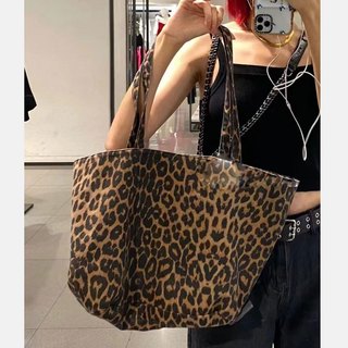 ZARANew Casual Woman Cheetah In Túi Tote Nữ Thời Trang Da Báo In Ví Mua Sắm