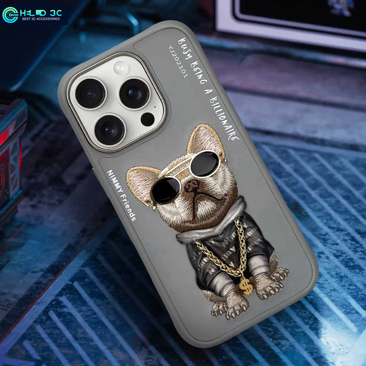 Ốp lưng Nimmy vật nuôi thêu 3D cho iphone 16/15/14/13 cho ốp lưng iphone 16 pro max chống sốc cho ốp lưng iphone 15 pro max chống sốc cho ốp lưng ipho – 7