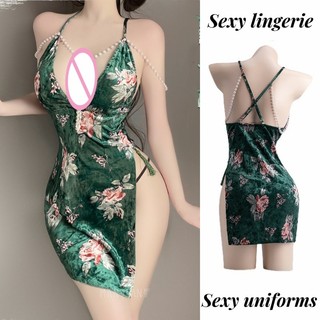 Đầm nữ Sườn xám Trung Quốc Trang phục truyền thống Trung Quốc Váy sườn xám xẻ bên gợi cảm
