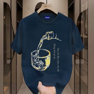 ✨Hàng có sẵn✨WASSUP Glass printing design-Áo thun nam mới! 100% cotton, thời trang, Unisex