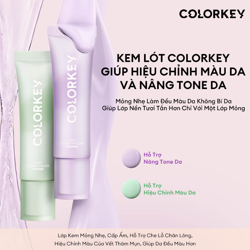 Ảnh Kem lót trang điểm COLORKEY 30g làm sáng da 1