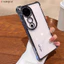 Dành Cho Vivo V40 V30 V29 V27 V25 V23 Pro V21 5G V21s Ốp Điện Thoại Có Ống Kính Máy Ảnh Mạ Phim Sáng Bóng Đơn Giản Trong Suốt Bốn Góc Túi Khí Chống Sốc Vỏ Mềm