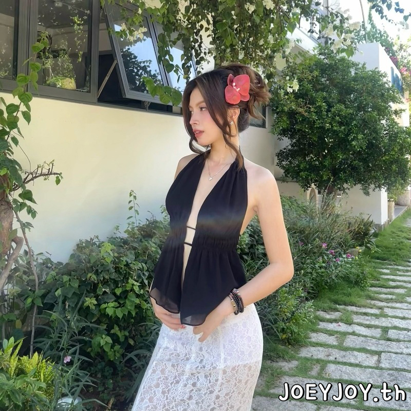 Áo ba lỗ cổ không tay hở lưng hở hở phía trước Áo Vest mùa hè