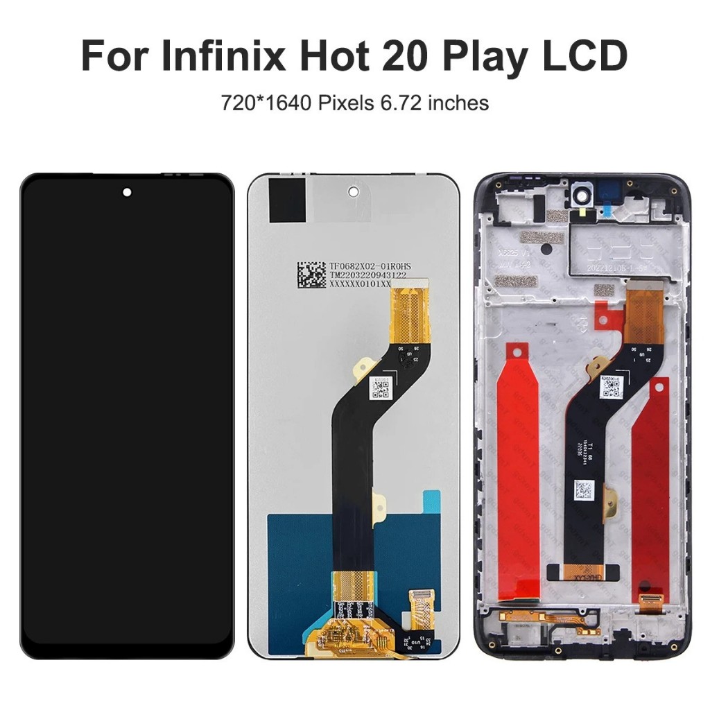 6,82 '' Dành Cho Infinix Hot 20 Chơi Cho Hot20 Play X6825 Màn Hình Hiển Thị LCD Bộ Số Hóa Cảm Ứng Thay Thế