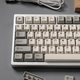 Keycaps Katakana Nhật Bản PBT Dye-sub Cherry Profile Keycap Custom Keycaps Tương thích với công tắc Cherry Gateron MX