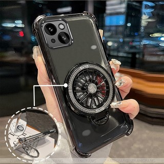 Ốp Lưng Cho iPhone 13 iPhone 13 Pro iPhone 13 Pro Max Bốn Góc Chống Rơi Mạ Điện Ốp Lưng Điện Thoại Thẩm Mỹ Con Quay Hồi Chuyển Giá Đỡ TPU Silicon Mềm